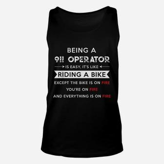 Funny 911 Operator Gift First Responder Dispatcher Unisex Tank Top - Seseable