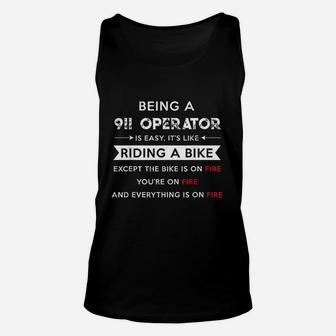 Funny 911 Operator Gift First Responder Dispatcher Unisex Tank Top - Seseable