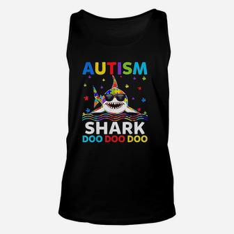 Funny Autism Shark Puzzle Awareness Day Cute Unisex Tank Top - Seseable
