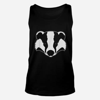 Funny Badger Animal Face Art Clothing Gift Idea Unisex Tank Top | Seseable UK