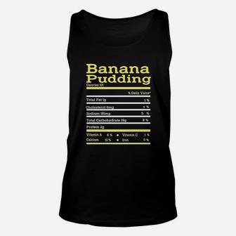 Funny Banana Pudding Nutrition Fact Thanksgiving Christmas Unisex Tank Top - Seseable