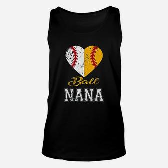 Funny Baseball Nana Ball Nana Softball Gifts Unisex Tank Top - Seseable