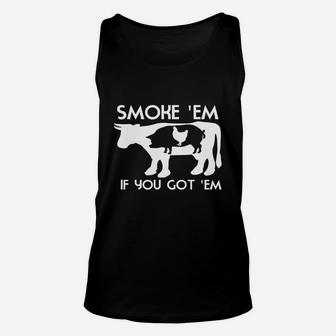 Funny Bbq Grilling Pitmaster Shirt Meat Smoker Tee Unisex Tank Top - Seseable