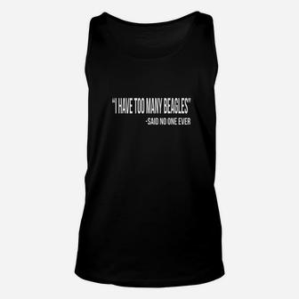 Funny Beagle Lovers Gift Men Women Dog Mom Dad Unique Gifts Unisex Tank Top - Seseable