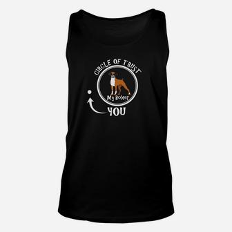 Funny Boxer Dog Circle Of Trust Unisex Tank Top - Seseable