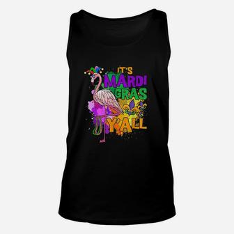 Funny Carnival Party Gift Flamingo Mardi Gras Unisex Tank Top - Seseable