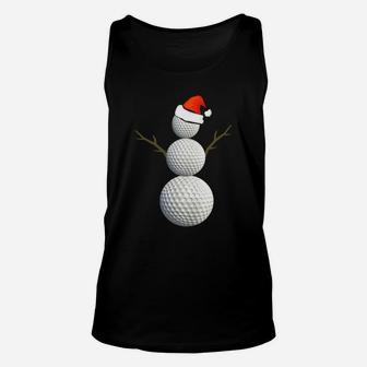 Funny Christmas Golf Snowman Unisex Tank Top - Seseable