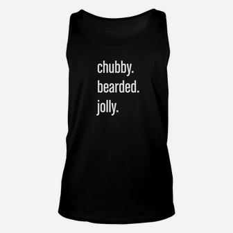 Funny Christmas Santa Claus Chubby Bearded Jolly Santa Unisex Tank Top - Seseable