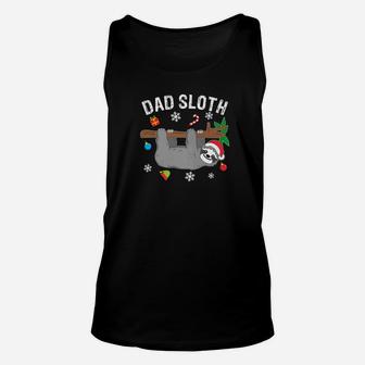 Funny Christmas Sloth Family Matching Dad Gift Unisex Tank Top - Seseable