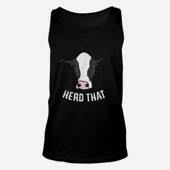 Funny Cow Farming Gift For Cow Farmer Herd That Unisex Tank Top - Seseable
