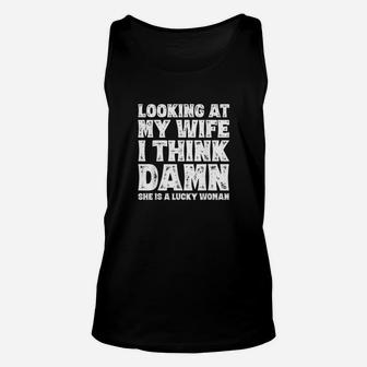 Funny Dad Joke Quote Gift Husband Father From Wife Unisex Tank Top - Seseable
