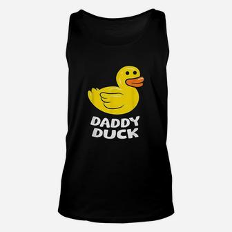 Funny Daddy Duck Rubber Duck, dad birthday gifts Unisex Tank Top - Seseable