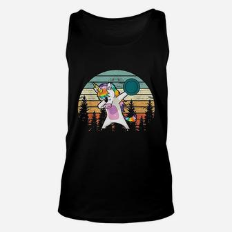 Funny Disc Golf Gift Unicorn Disc Golf Player Father Unisex Tank Top - Seseable