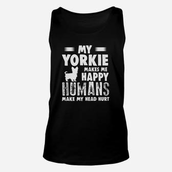 Funny Dog Yorkie Puppy Rescue Unisex Tank Top - Seseable