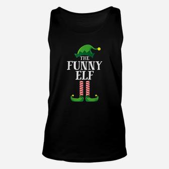Funny Elf Matching Family Group Christmas Party Unisex Tank Top - Seseable