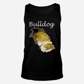 Funny English Bulldog Puppies I Love Bulldog Unisex Tank Top - Seseable