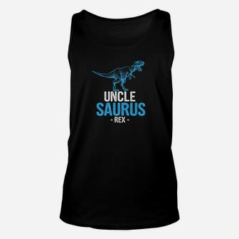 Funny Fathers Day Gift For Grandpa Uncle Saurus Rex Premium Unisex Tank Top - Seseable