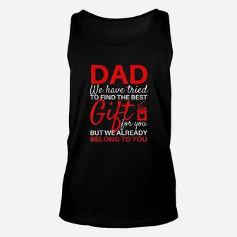 Funny Fathers Day Gift From Daughter Son Wife For Dad Unisex Tank Top - Seseable