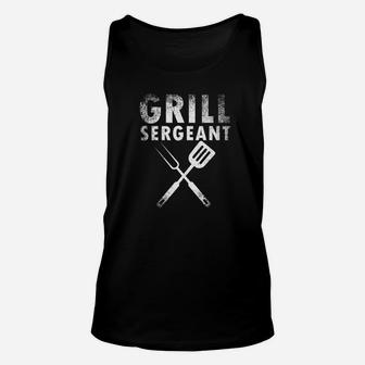 Funny Fathers Day Gift Grill Sergeant Grilling Dad Vintage Premium Unisex Tank Top - Seseable