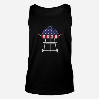 Funny Fathers Day July 4th Grill Grilling Dad Retro Gift Premium Unisex Tank Top - Seseable