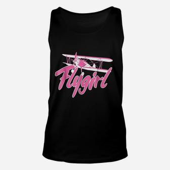 Funny Female Pilot Gift Aviation And Flying Unisex Tank Top - Seseable