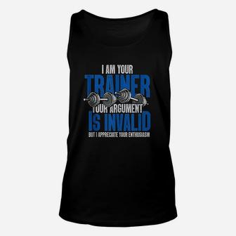 Funny Fitness Trainer Gift Workout Training Personal Trainer Unisex Tank Top - Seseable