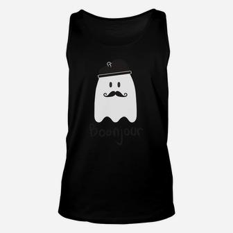 Funny French Teacher Halloween Bonjour Ghost Shirts Unisex Tank Top - Seseable