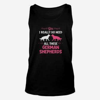 Funny German Shepherd Dog Breed Lover Puppy Pink Unisex Tank Top - Seseable