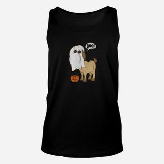 Funny Halloween Goat Ghost Costume Cute Boo Goat Tee Unisex Tank Top - Seseable