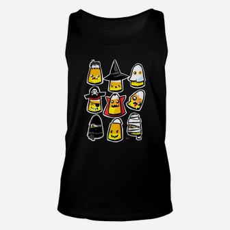 Funny Halloween Holiday Cute Candy Corn Kawaii Unisex Tank Top - Seseable