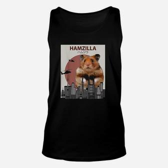Funny Hamster Hamzilla Cute Gift For Hamster Lovers Unisex Tank Top - Seseable