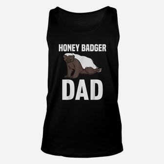 Funny Honey Badger Dad Father Animal Lover Gift Unisex Tank Top | Seseable UK