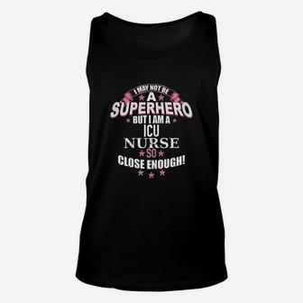 Funny Icu Nurse Superhero Gift For Nurses Unisex Tank Top - Seseable