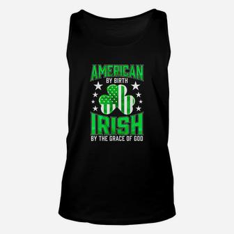 Funny Irish Pride St Patricks Day Celtic Green Shamrocks Unisex Tank Top - Seseable