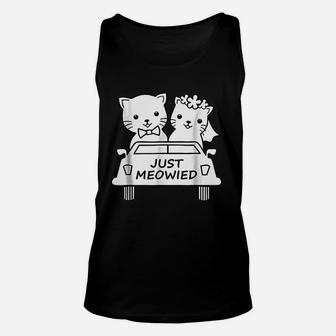 Funny Just Meowied Married Cat Lover Couple Gift Unisex Tank Top - Seseable