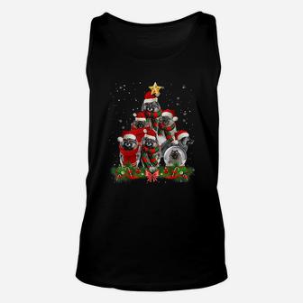 Funny Keeshond Dog Christmas Tree Gift Unisex Tank Top - Seseable