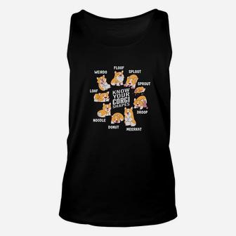 Funny Know Your Corgi Shapes Cute Welsh Dog Lover Unisex Tank Top - Seseable