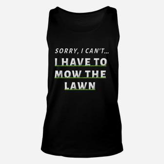 Funny Lawn Mowing Grass Cutting Mower Dad Father Gifts Unisex Tank Top - Seseable