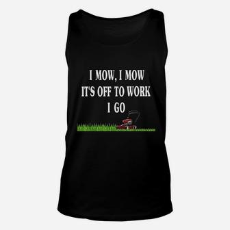 Funny Lawn Mowing Mower Grass Cutting Gardener Gifts Unisex Tank Top - Seseable