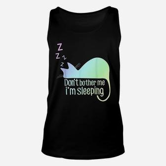 Funny Lazy Cat Lover Nap Sleeping Gift For Grumpy Attitudes Unisex Tank Top - Seseable