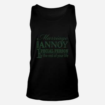 Funny Marriage Quote Unisex Tank Top - Seseable