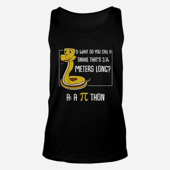 Funny Math Lover Number Pi Thon Snake Calculatin Unisex Tank Top - Seseable