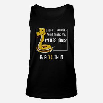 Funny Math Lover Number Pi Thon Snake Calculating Unisex Tank Top - Seseable