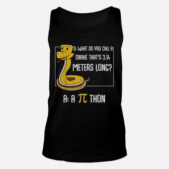 Funny Math Lover Number Pi Thon Snake Calculating Unisex Tank Top - Seseable