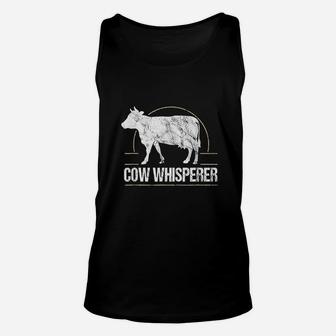 Funny Milk Farming Cow Farmer Cow Whisperer Domestic Animal Unisex Tank Top - Seseable