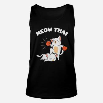Funny Muay Thai Cats Thai Boxing Fighter Gift Unisex Tank Top - Seseable