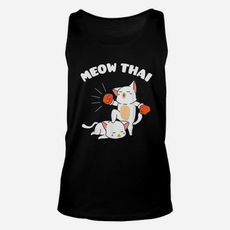 Funny Muay Thai Cats Thai Boxing Fighter Gift Unisex Tank Top - Seseable