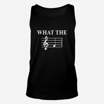 Funny Music What The F Staff Design Humor Gift T-shirt Unisex Tank Top - Seseable