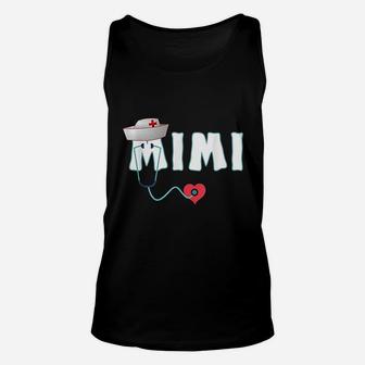 Funny Nurse Er Icu Rn Cna Mimi Grandma Nursing Gift Unisex Tank Top - Seseable