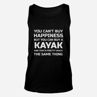 Funny Ocean Or Whitewater Kayak T Shirt - Happiness Unisex Tank Top - Seseable